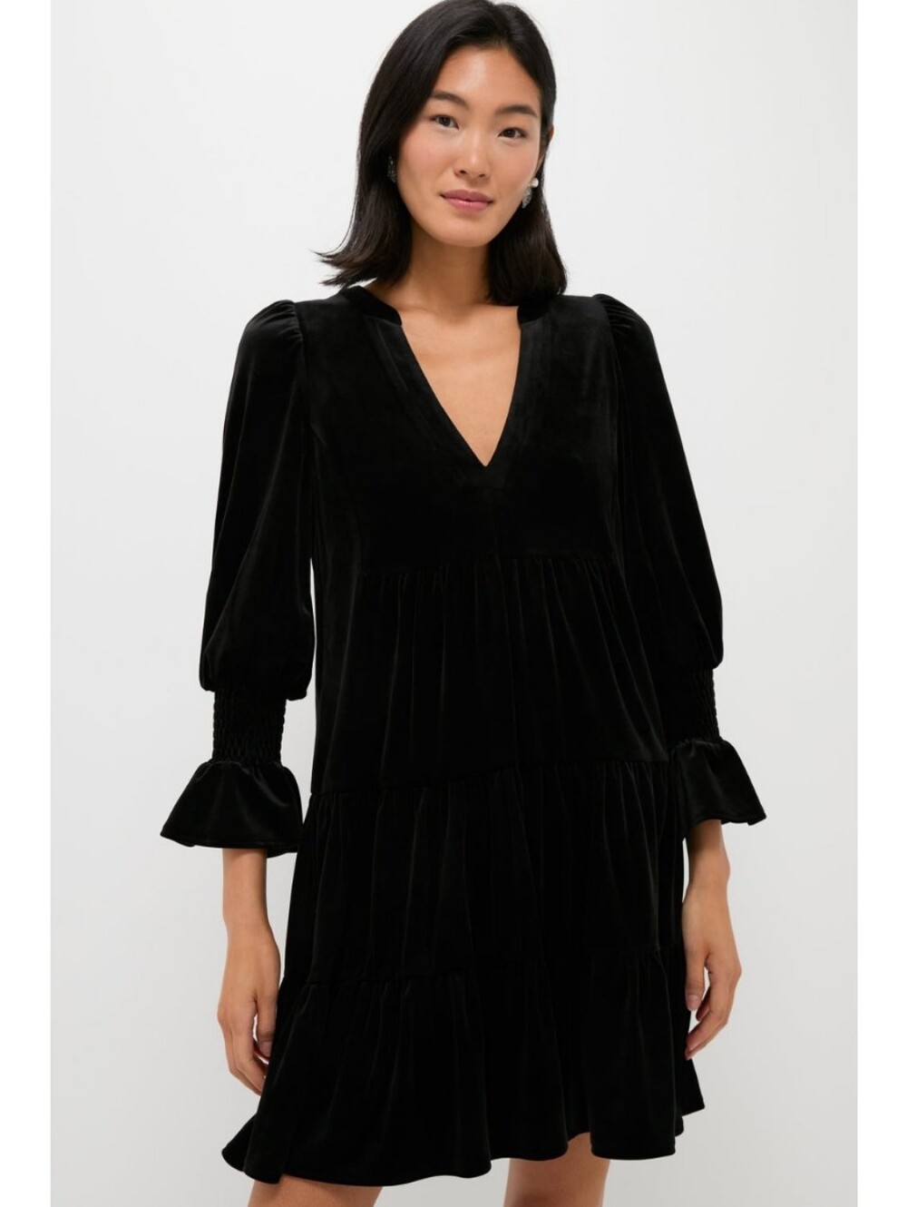 Pomander Place Tuckernuck Black Velvet Kenzo Long Sleeve Dress Size XS